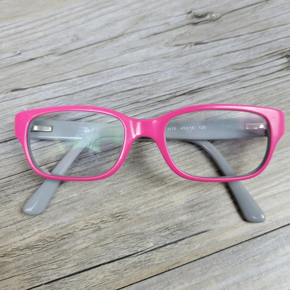 Ray-Ban Eyeglass‎ Frames RB 1527 3575 Pink Gray Rectangular Kids 45-15-125